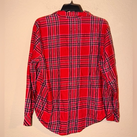 Victoria's Secret Plaid Button Front Shirt With Matching Pants- Size Medium - Picture 6 of 15